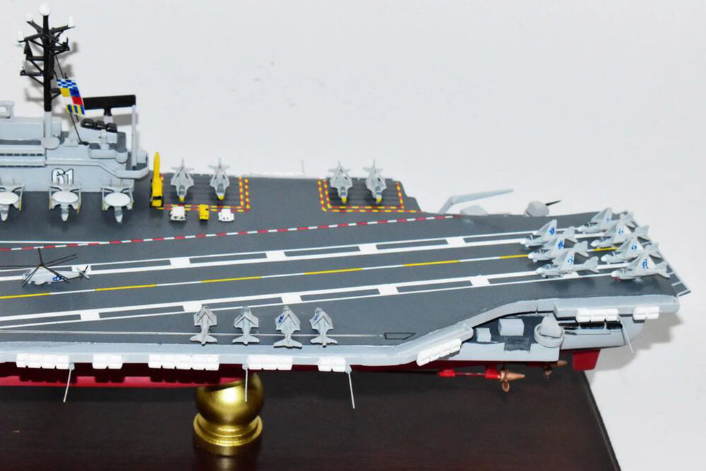 USizeSize Ranger CV-61 Aircraft Carrier Model,Navy,Sizecale Model,Mahogany,Forrestal Class