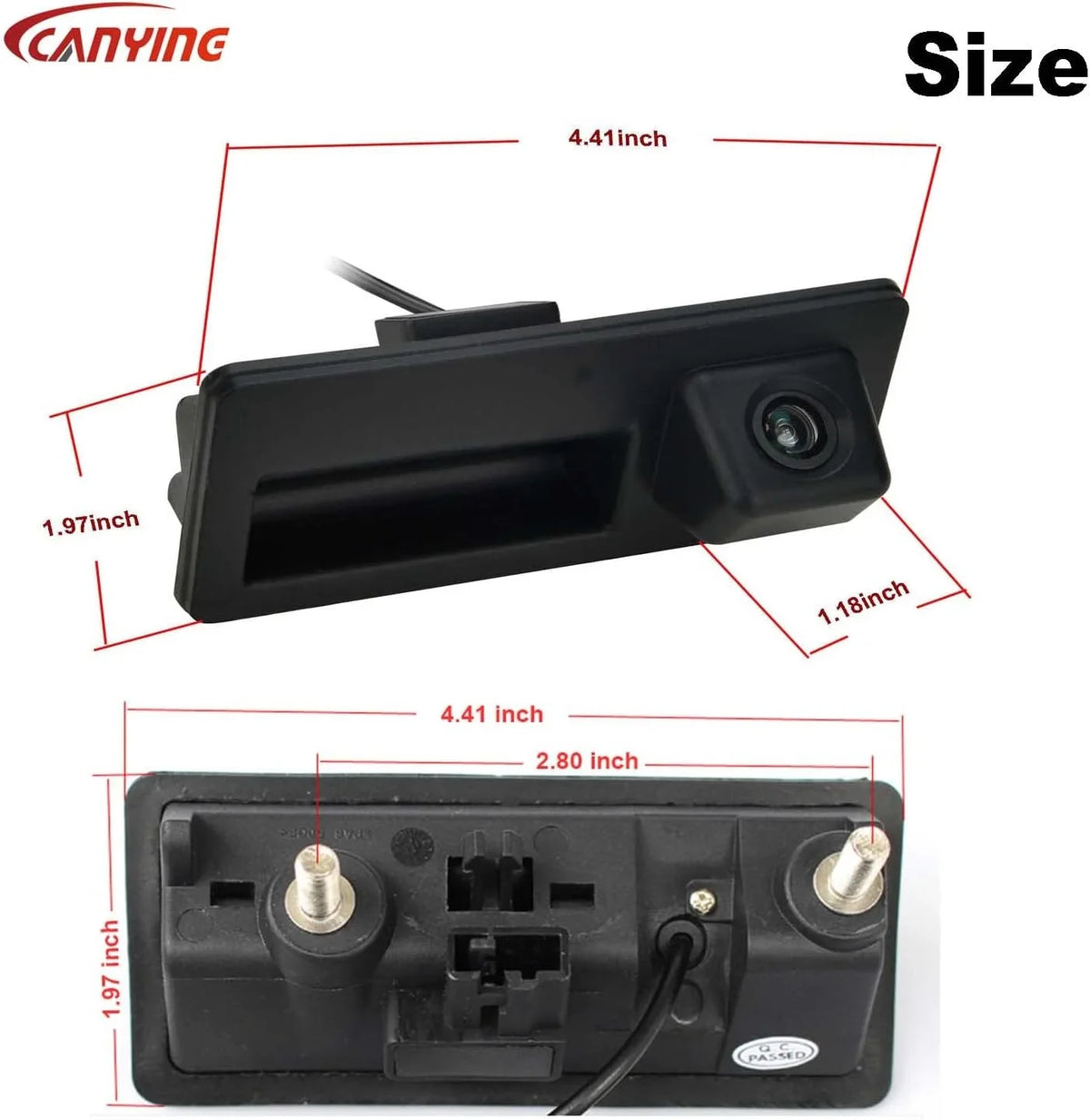 Canying Car Trunk Handle Camera Rear View HD Camera for Audi A4 A5 Size5 Q3 Q5 for VW Pat Tiguan Golf Pat Touran
