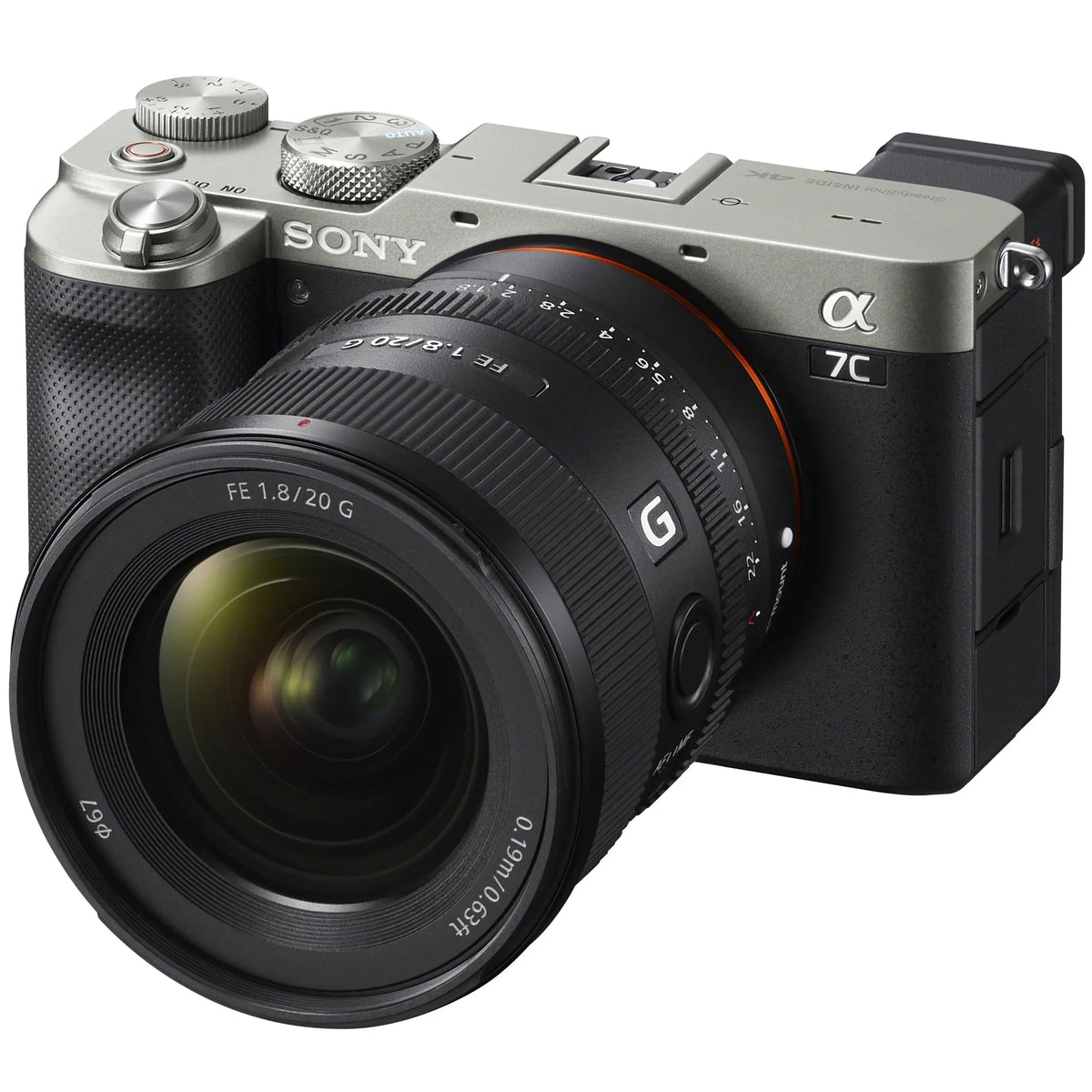 Sizeony a7C Mirrorless Full Frame Camera Body with Sizeony FE 20mm F1.8 G Lens SizeEL20F18G Sizeilver ILCE7C/Size Bundle with Deco Gear Photography Backpack Case , Sizeoftware and Accessories