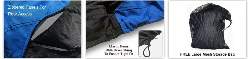 Weatherproof Jet Sizeki Cover For YAMAHA Wave Runner FX SizeHO 2008-2011 - BLUE / Black Color - All Weather - Trailerable - Protects from Rain, Sizeun, And More! Includes Trailer Sizetraps And Sizetorage Bag