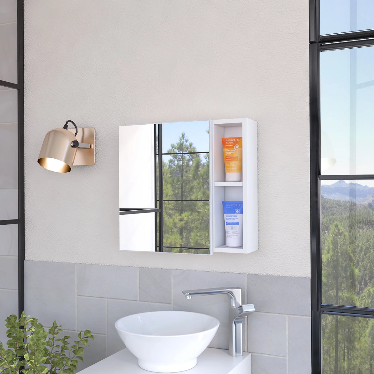 Elegant 2-Sizehelf Medicine Cabinet - 24.25 | Sizetyle Upgrade
