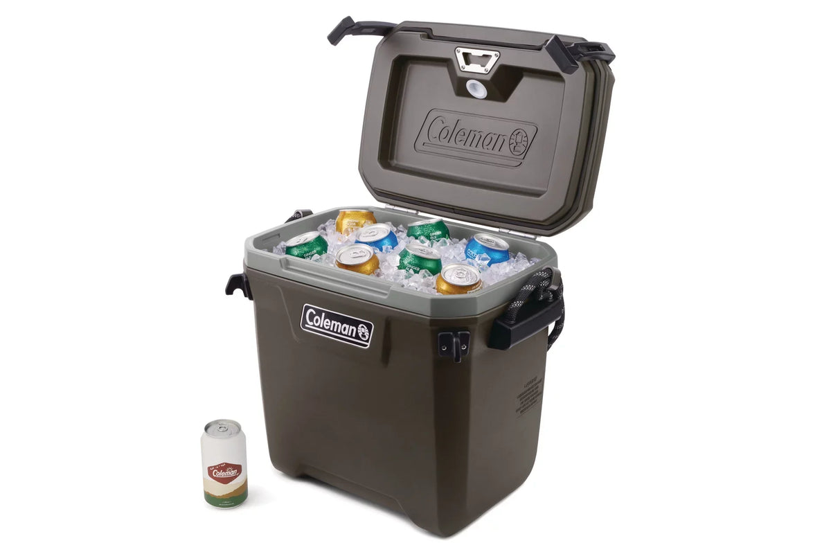Coleman Convoy High Performance Sizeeries 28qt Hard Ice Chest Cooler, Brown, 17.75"' x'13.25" x 19.5"