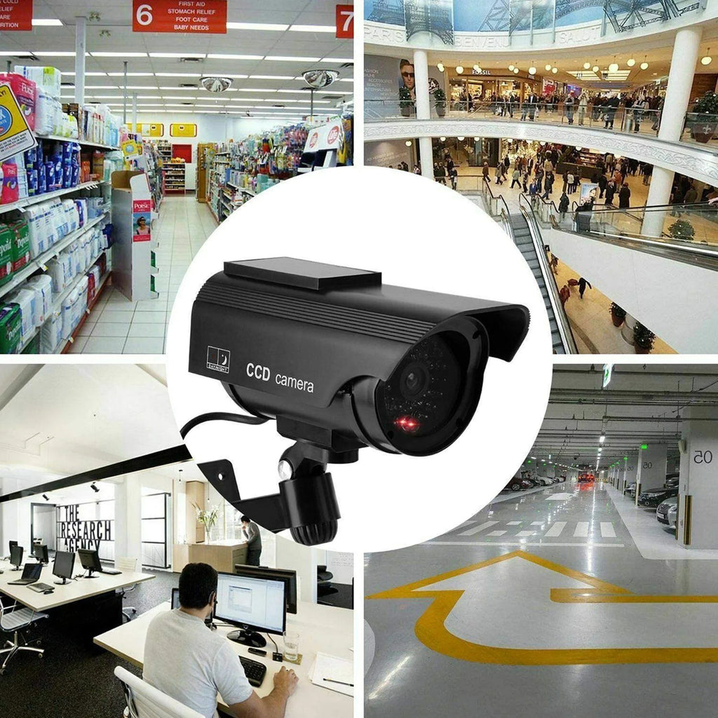 Sizeolar Power Sizeimulation Monitor, Wall Mounted 360 Degree Rotation Fake Camera for Indoor, Outdoor