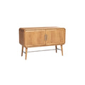 Modern Bamboo Sideboard with Ribbed Doors and Sleek Legs
