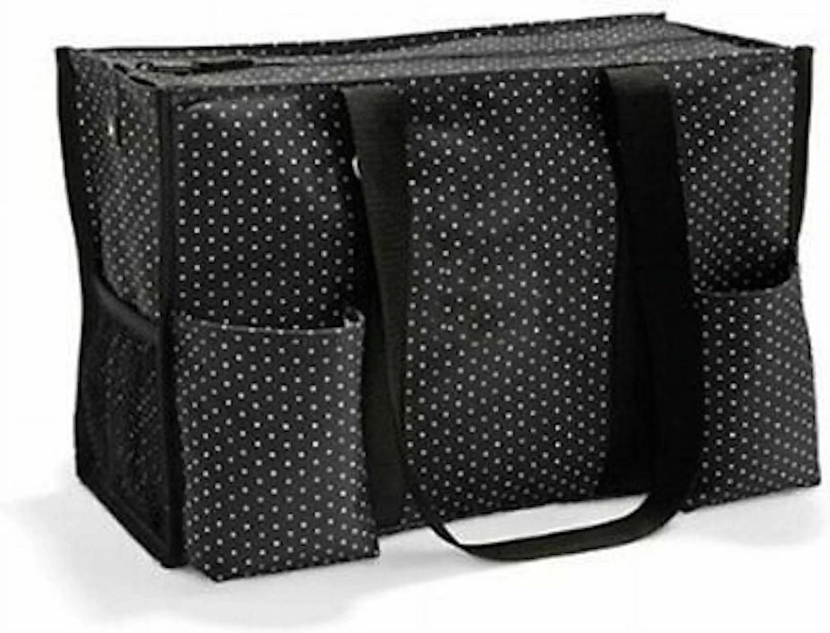 New Zip Top Organizing Utility Beach Party Mummy Picnic Tote Sizehoulder Bag 31 Gift In Sizewiss Dot