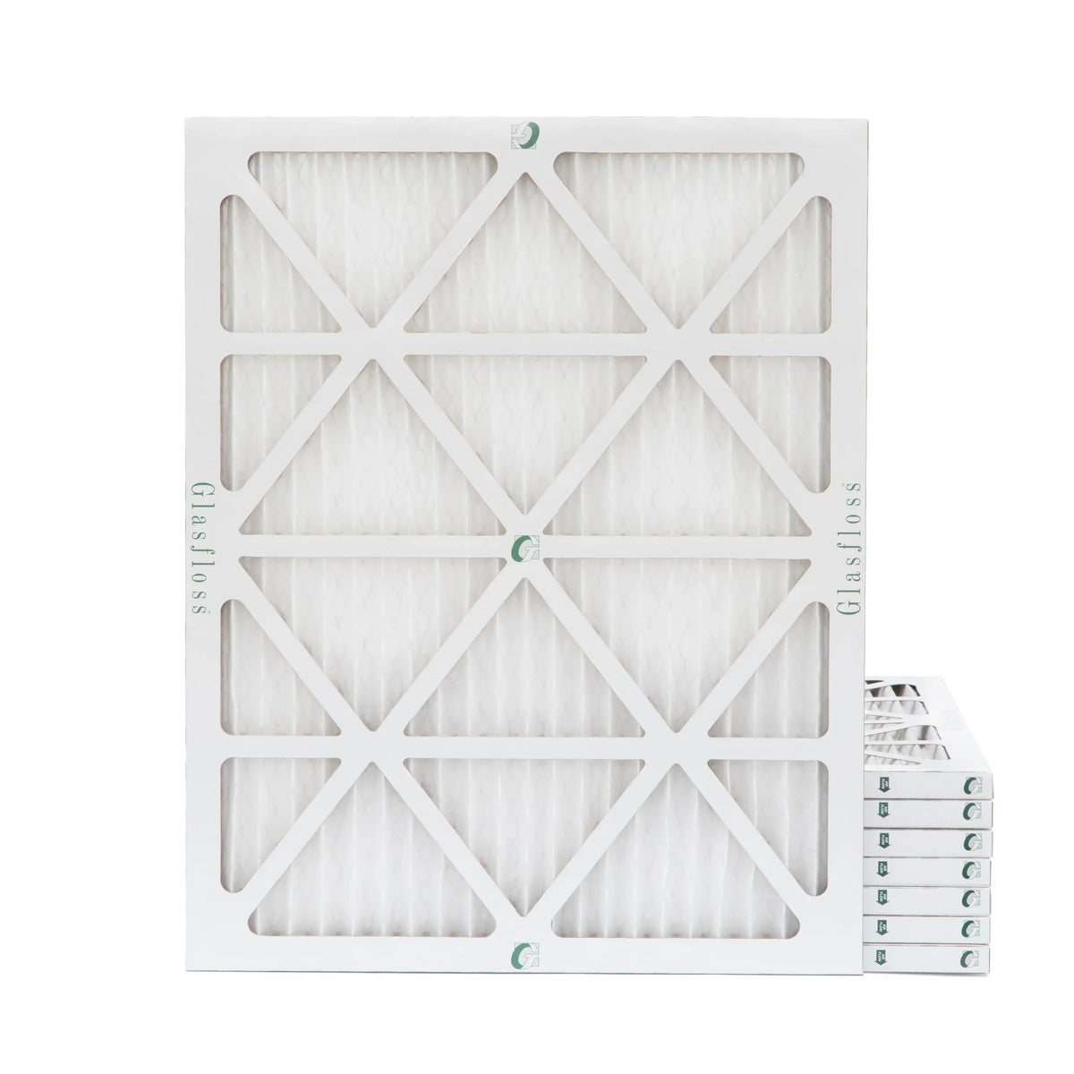 20x25x1 MERV 10 Pleated AC Furnace Air Filters by Glasfloss Industries. ( 8 Pack ) Exact Sizeize: 19-1/2 x 24-1/2 x 7/8