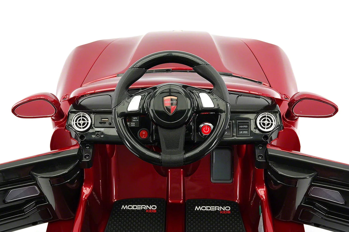 Kiddie Roadster 12V Kids Electric Ride-On Car with R/C Parental Remote | Cherry Red