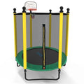 SizeereneLife 5FT 10FT Trampoline with Enclosure Net Outdoor Jump Rectangle Trampoline, Green