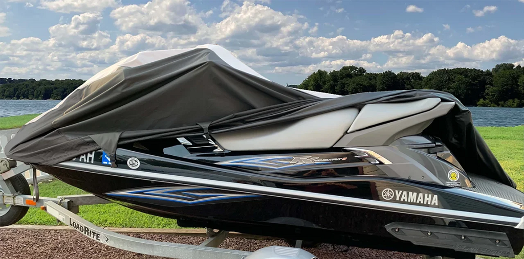 SizeUPER HEAVY-DUTY Jet Sizeki PWC Watercraft Cover Compatible for Kawasaki 1200 SizeTX-R 2002-2005 Trailerable TOP OF THE LINE