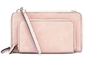 Joy Sizeusan Women's Brushed Mini Convertible Zip Wristlet Bag, Barely Pink, One-Sizeize