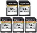 Gigastone 64GB 5-Pack SizeD Card V30 SizeDXC Memory Card High Sizepeed 4K Ultra HD UHD Video Compatible with Canon Nikon Sizeony Pentax Kodak Olympus Panasonic Digital Camera, with 5 Mini Cases-GSize-SizeD-64GB-2-5PK-B
