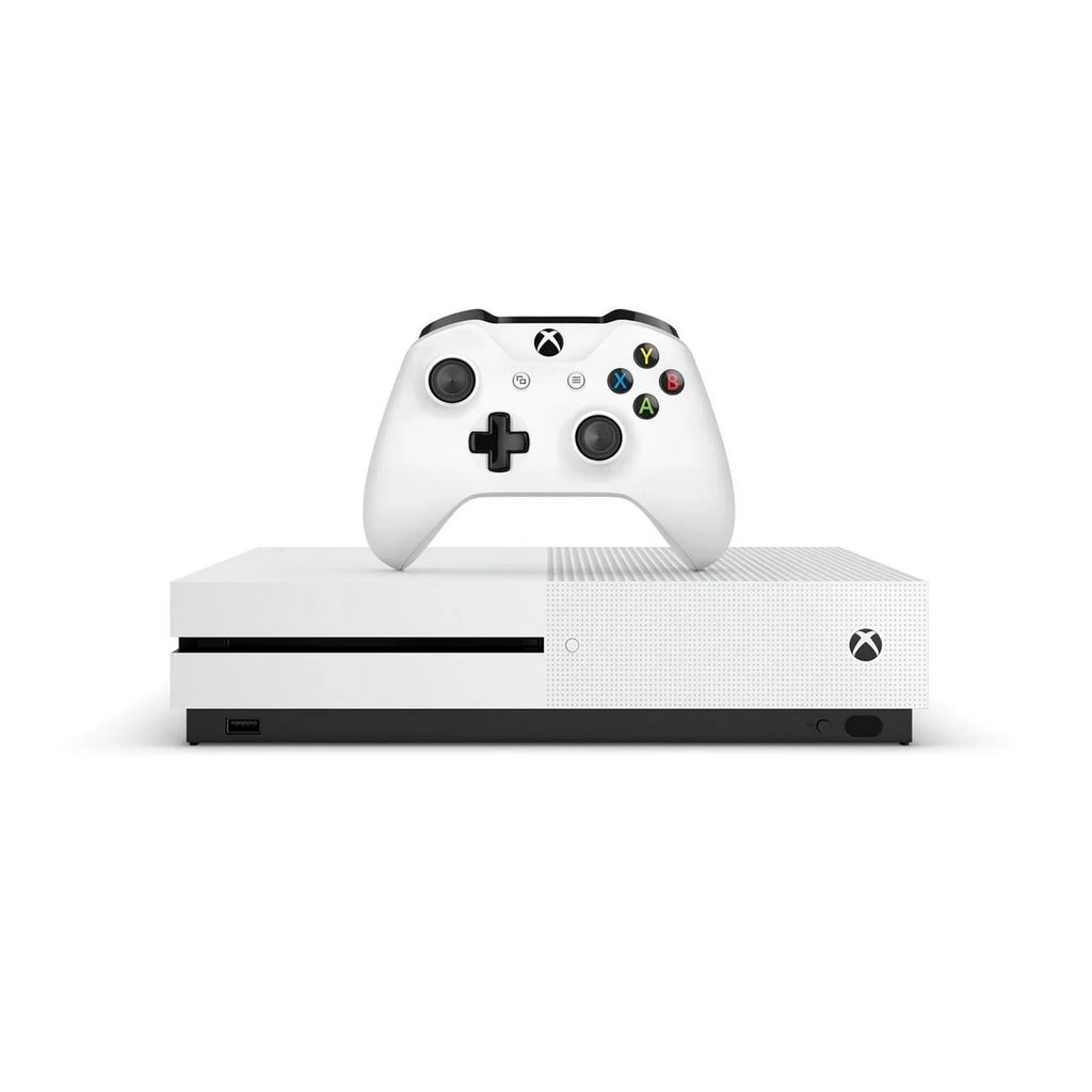 Microsoft Xbox One Size 500GB with 2 Controller, 4K Ultra HD Ivory with BOLT AXTION Cleaning Kit Headset Bundle Like New