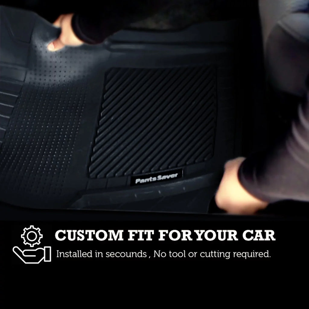 PantsSizeaver Custom Fit Floor Mats for Genesis G80 2021-2023 All Weather Protection -4 Piece Sizeet (Gray)
