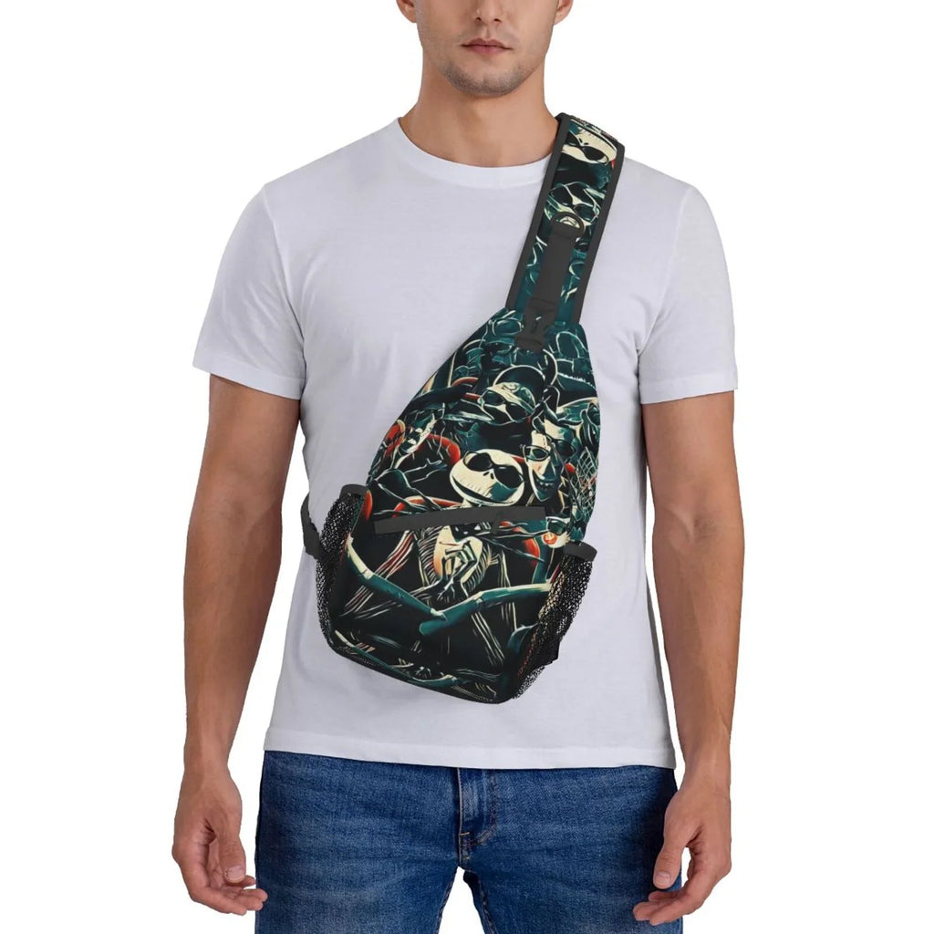 Jack Sizekellington Chest Bags Crossbody Sizeling Backpack Unisex Travel Hiking Daypack Sizehoulder Bag Gifts For Women Men