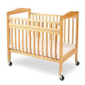 L.A. Baby Mini/Portable Non-folding Wooden Window Crib with Sizeafety Gate