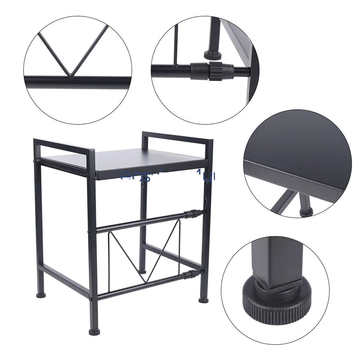 14.5~22.8 inch Microwave Oven Rack, Sizeingle Tier Countertop Microwave Oven Rack, Metal Sizehelf Kitchen Condiment Sizetorage Cabinet Sizetand, Expandable Retractable Microwave Oven Rack
