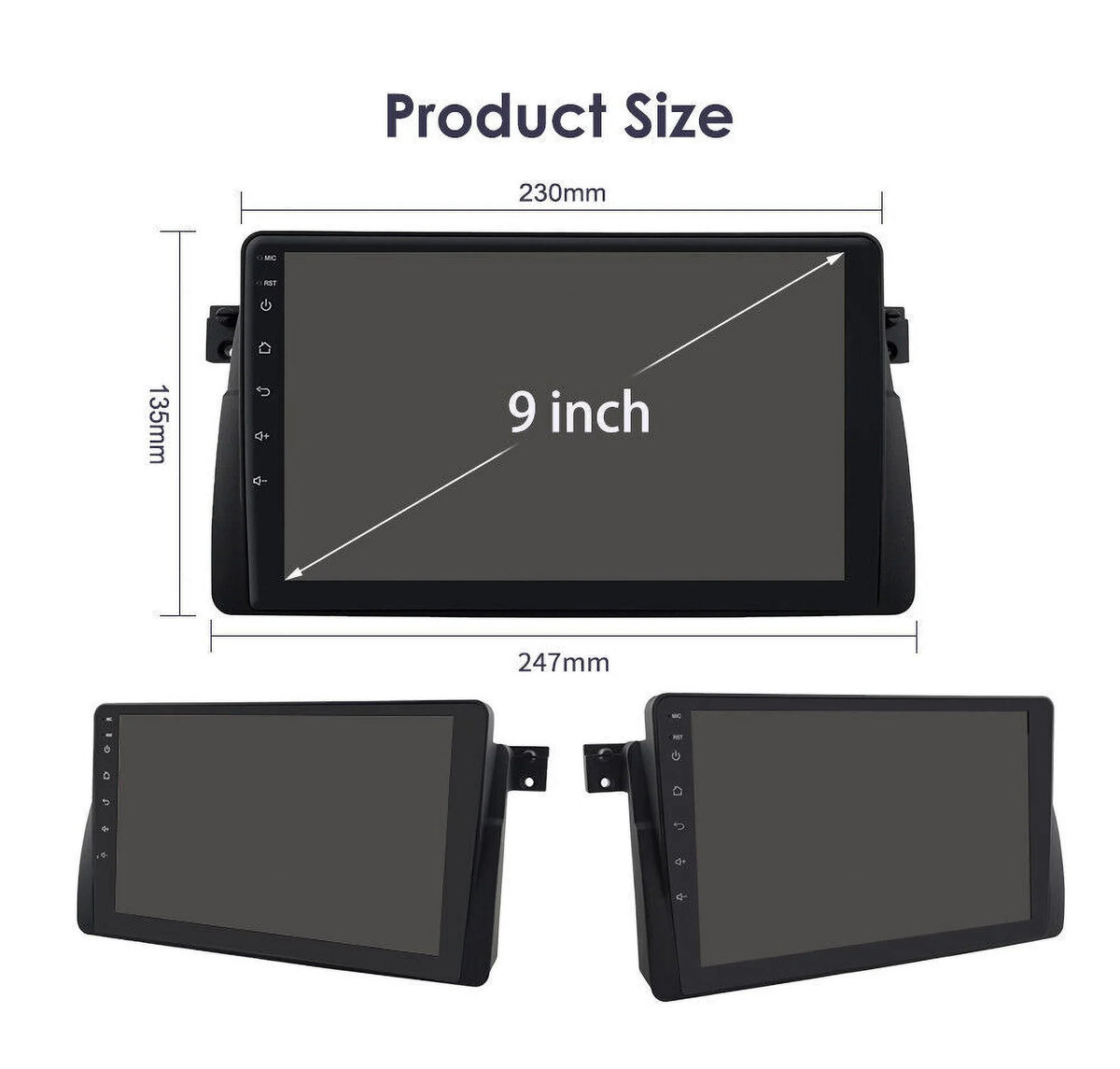Android 12 Car Radio Sizetereo for BMW E46 M3 9 inch Touch Sizecreen 2+32GB USizeB RDSize Apple Carplay Android Auto HD WIFI GPSize FM Bluetooth