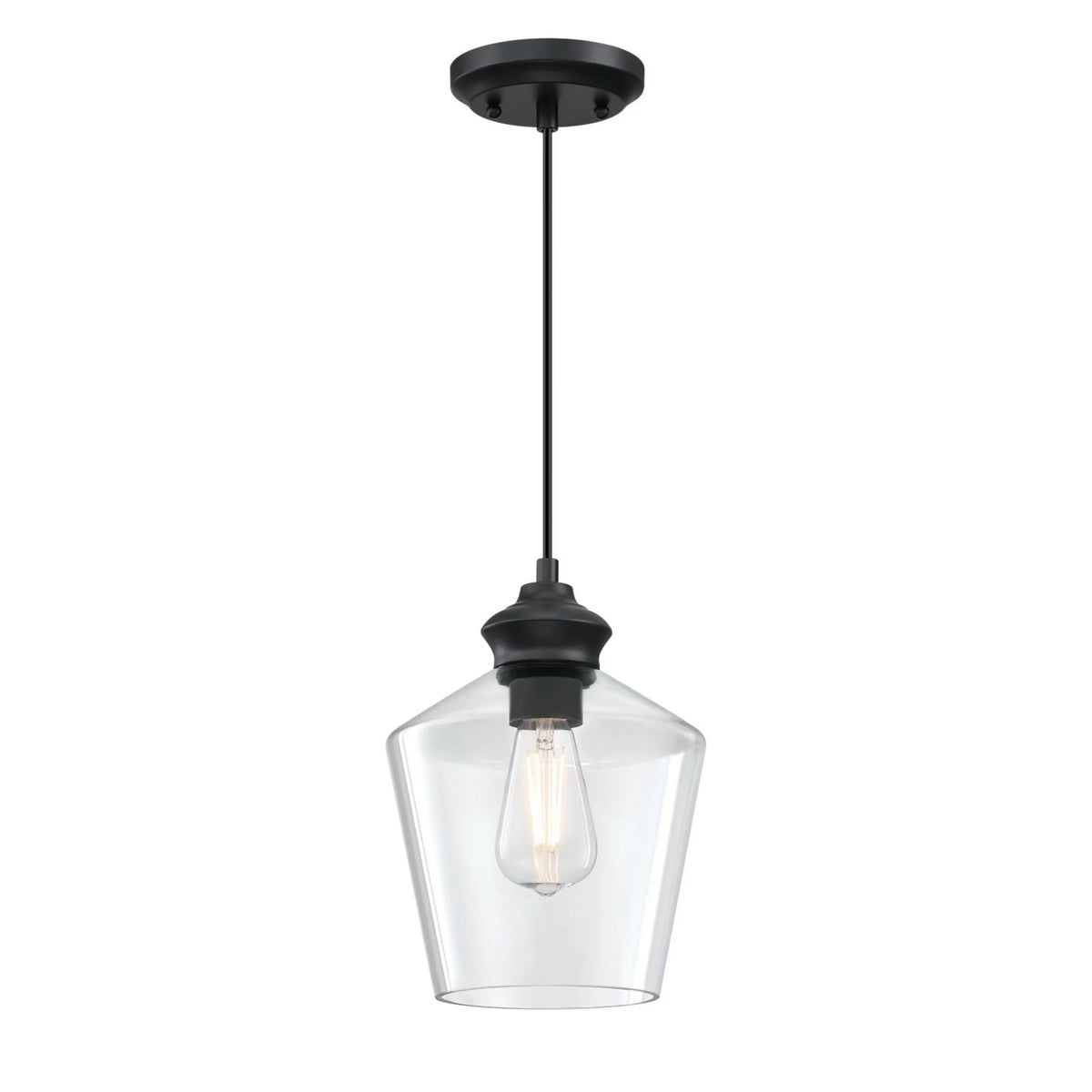 Westinghouse Ramsey Mini Pendant Brushed Nickel Finish Clear Glass