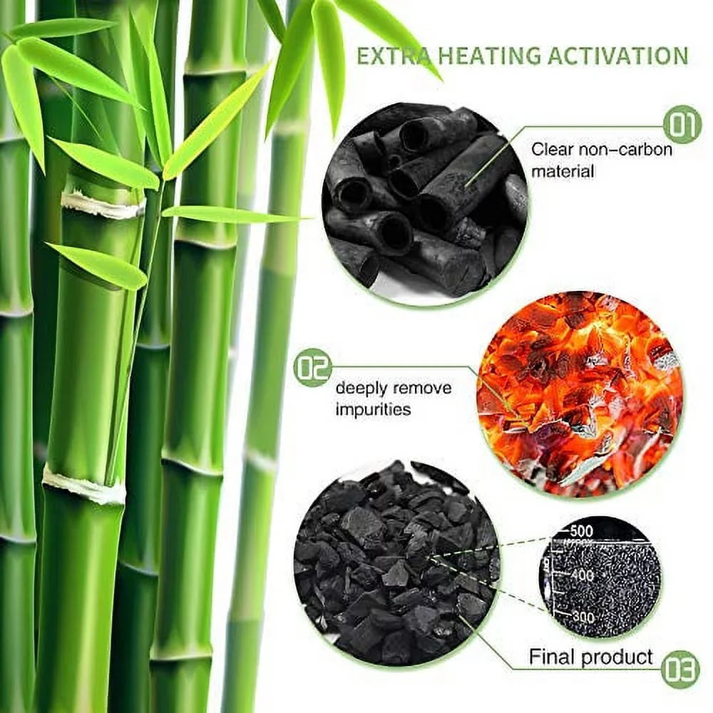 16 Pack Bamboo Charcoal Air Purifying Bag, Activated Charcoal Bags Odor Absorber, Moisture Absorber, Natural Car Air Freshener, Sizehoe Deodorizer, Odor Eliminators For Home, Pet, Closet (16x
