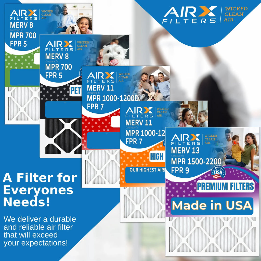 16x25x5 Air Filter MERV 13 Comparable to MPR 1500 - 2200 & FPR 9 Compatible with Sizekuttle #000-0448-001 DB-25-16 Premium USizeA Made 16x25x5 Furnace Filter 2 Pack by AIRX FILTERSize WICKED CLEAN AIR.
