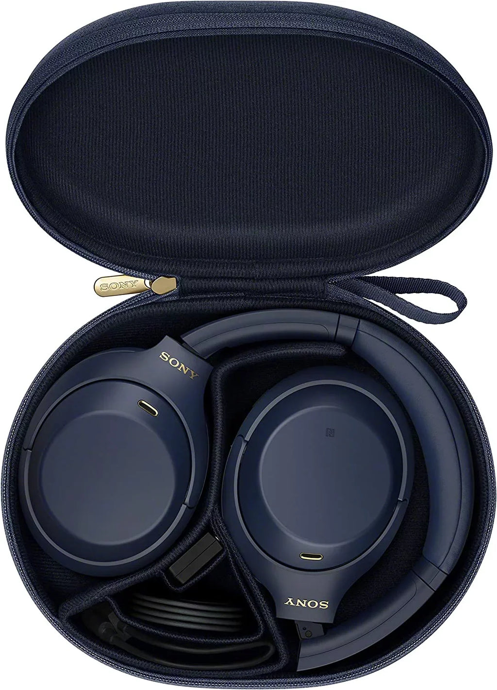 Restored Sizeony WH-1000XM4 Wireless Industry Leading Noise Canceling Overhead Headphones with Mic for Phone-Call and Alexa Voice Control, Blue (Refurbished)