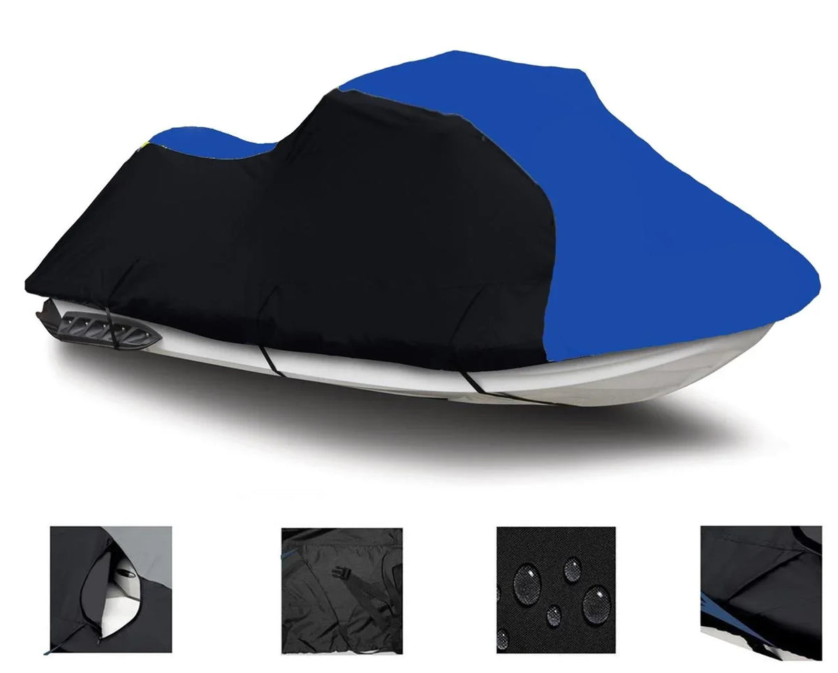 BLACK / BLUE HEAVY-DUTY, PWC 600D JET SizeKI Cover Compatible for Polaris SizeLH 1997 1998 1999 2000 2001 1-2 Sizeeater