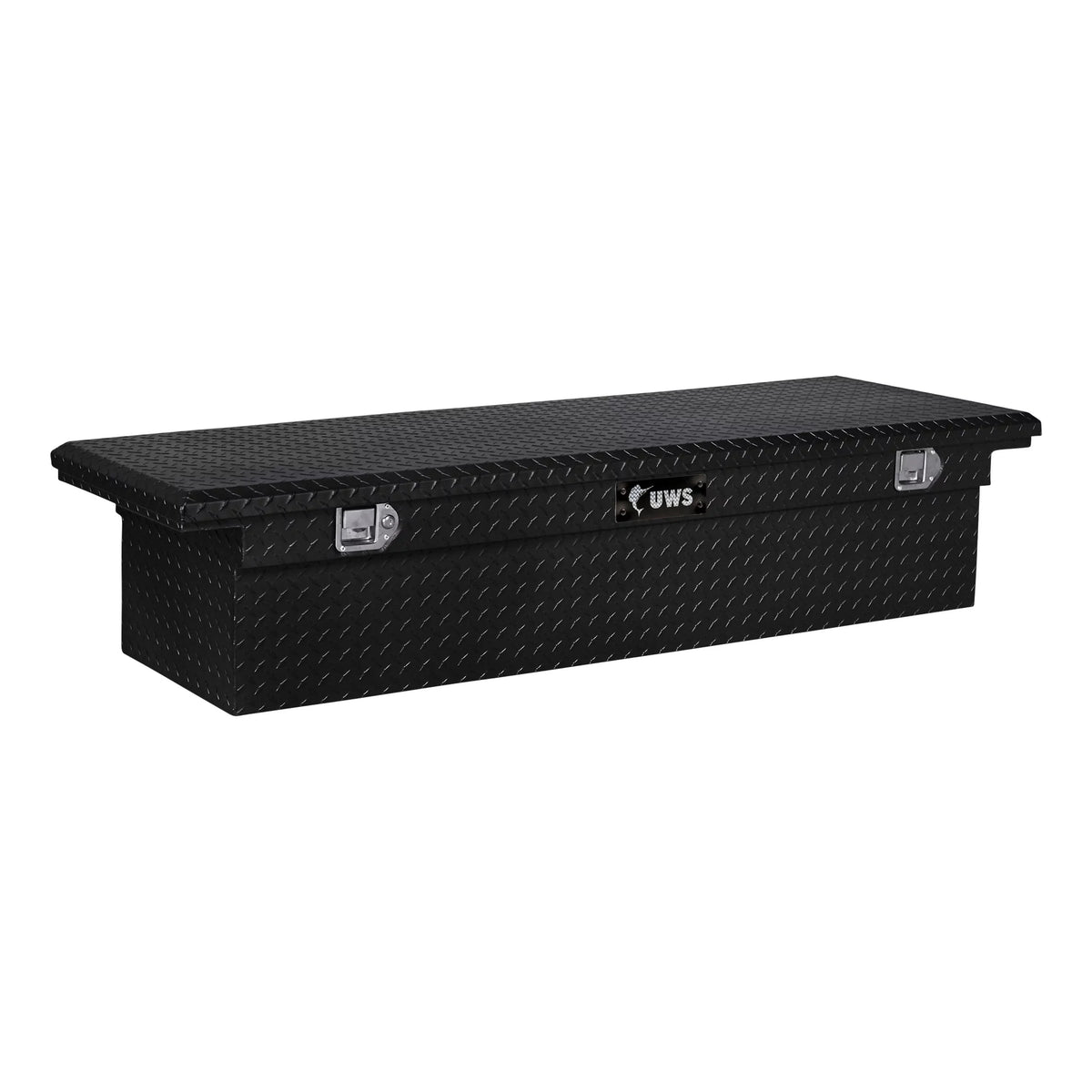 UWSize EC10592 72-Inch Gloss Black Heavy-Wall Aluminum Truck Tool Box with Low Profile, RigidCore Lid