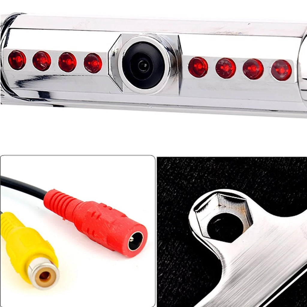 FOR PIONEER AVIC-F50BT NIGHT VISizeION COLOR REAR VIEW CAMERA - CHROME METAL FRAME