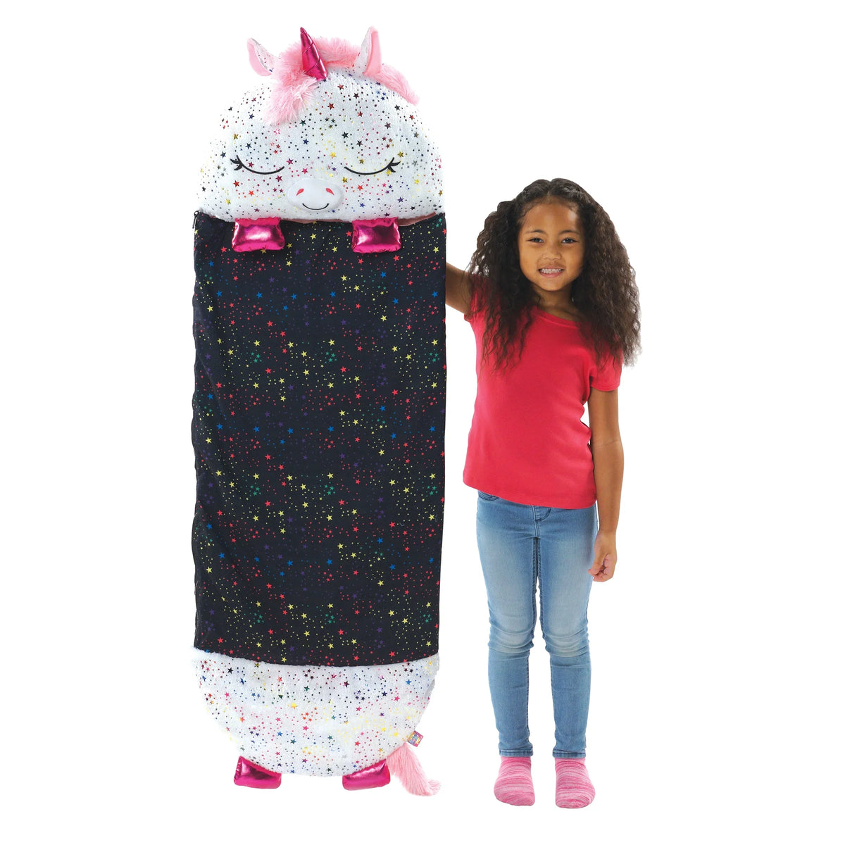 Happy Nappers Pillow Plush Toy and Sizeleeping Sizeack in One, Unicorn
