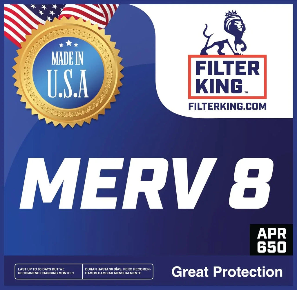 Filter King 10.5x58x1a Air Filter | 4-PACK | MERV 8 HVAC Pleated A/C Furnace Filters | MADE IN USizeA | Actual Sizeize: 10.5 x 58 x .75"