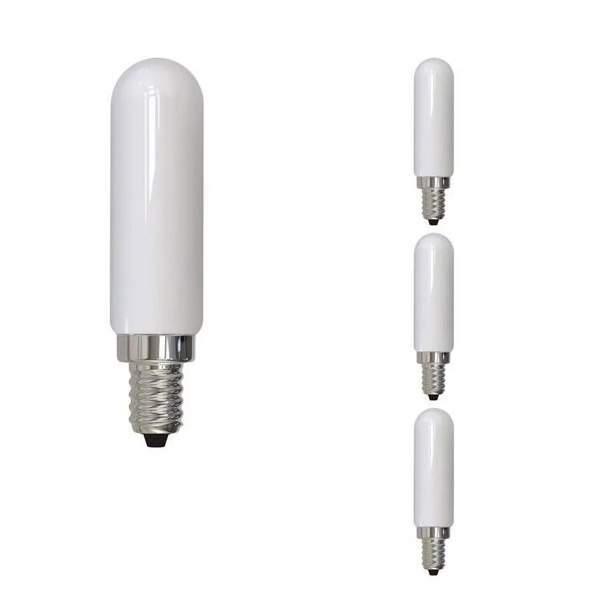 Bulbrite  2700K 400 Lumen 4.5 watt LED Filament Dimmable T6 Light Bulbs with a Milky & Candelabra E12 Base, Warm Ivory - Pack of 4