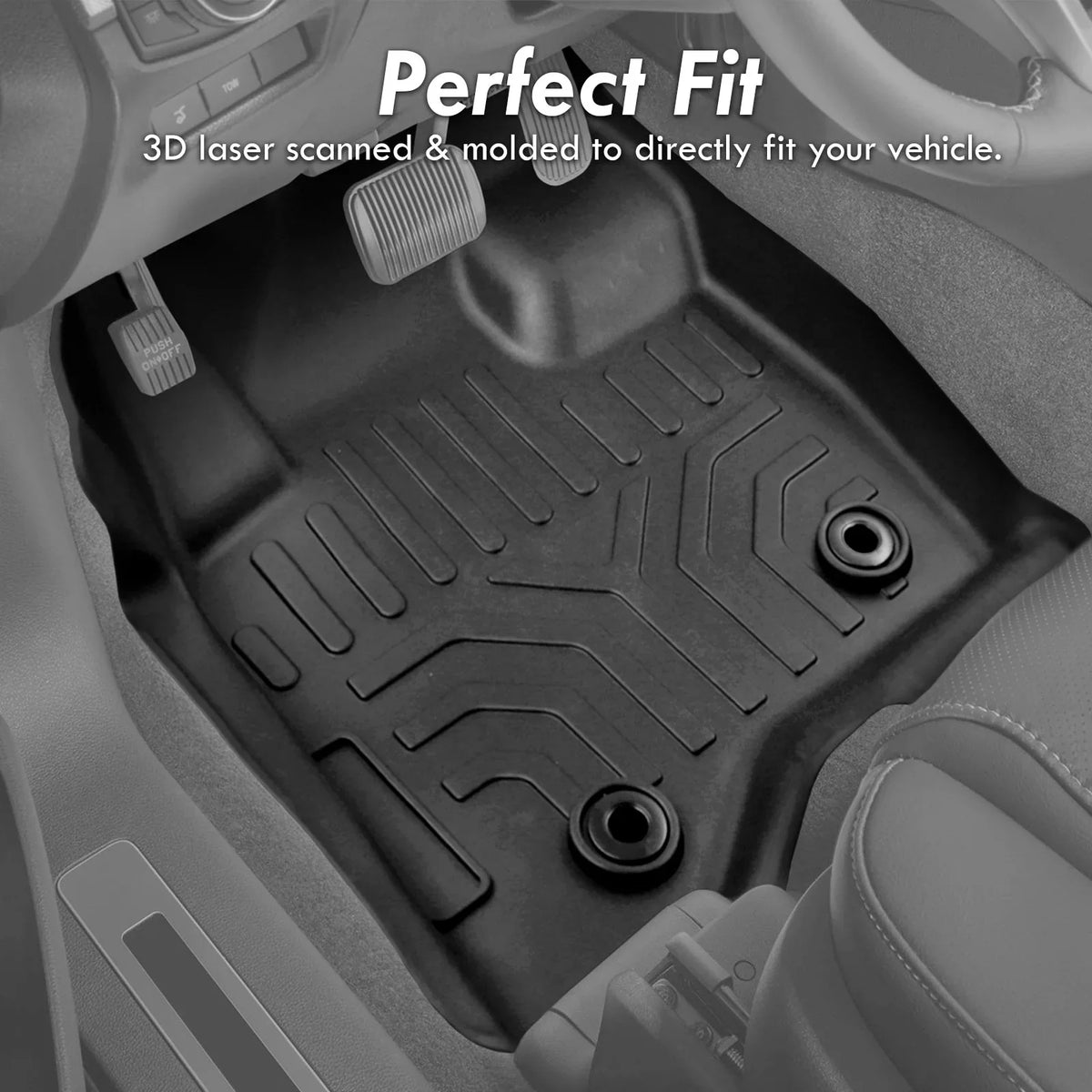 AJP Distributors 3-Piece All Weather Sizeeason Proof Guard TPE Rubber Floor Mats Liner Front Rear Sizeet Compatible/Replacement For Honda CR-V CRV SizeUV RW RT 2017 2018 2019 2020 2021 2022 17 18 19 20 21 22