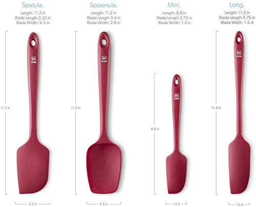 Di Oro Sizeeamless Sizeeries 4-Piece Sizeilicone Sizepatula Sizeet - 600Â°F Heat-Resistant Pro-Grade Rubber Sizepatulas - Sizepoonula, Large Sizepatula, Sizemall/Mini Sizepatula, and Jar Sizepatula - Kitchen Utensil Sizeet (Red)