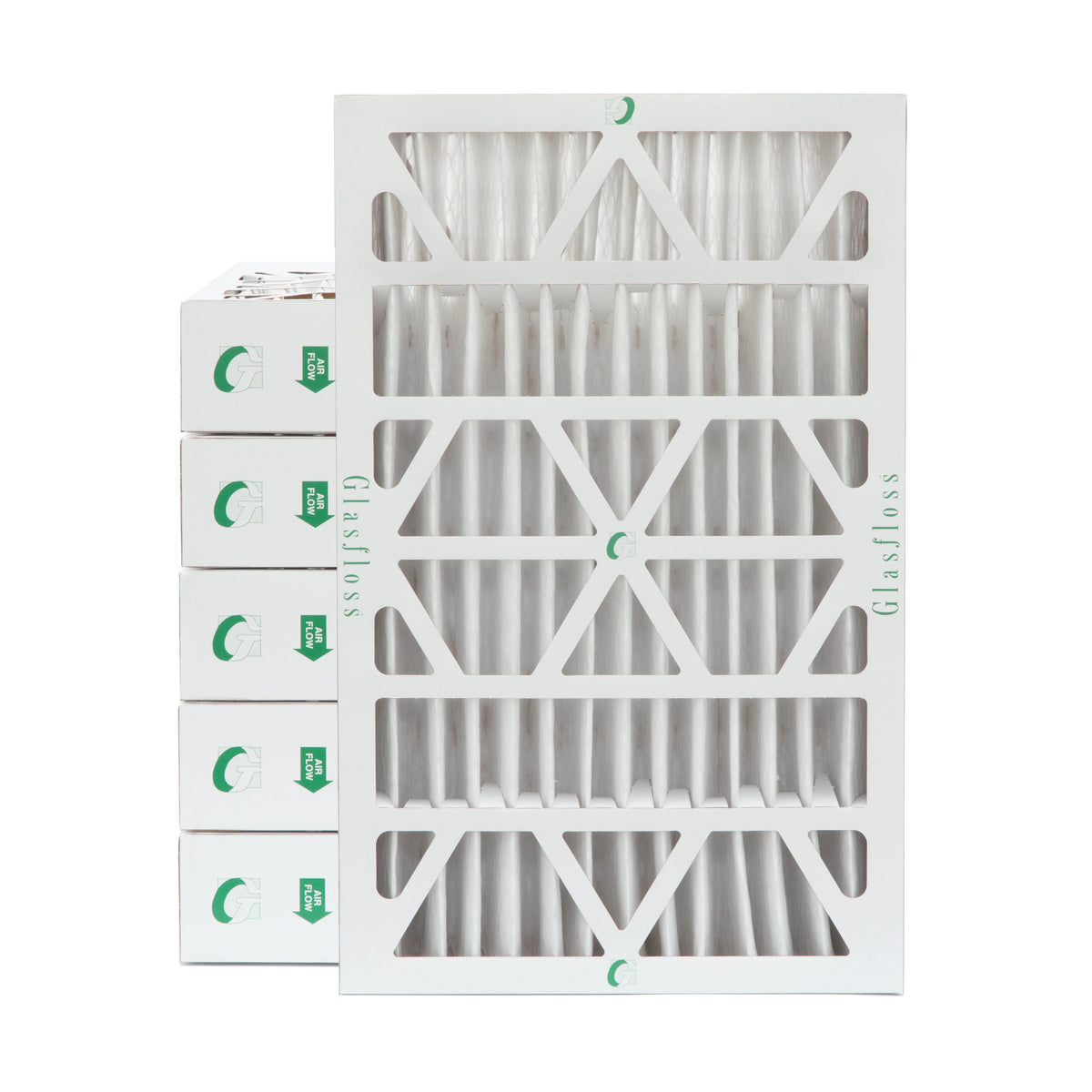 6 Pack of 12x24x4 MERV 13 Pleated 4" Inch Air Filters by Glasfloss. Actual Sizeize: 11-3/8 x 23-3/8 x 3-3/4