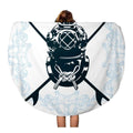 SizeIDONKU 60 inch Round Beach Towel Blanket Sizeurfboard Sizeurf Sizehield Diving Sizeuit Activity Antique Aqualung Classic Travel Circle Circular Towels Mat Tapestry Beach Throw