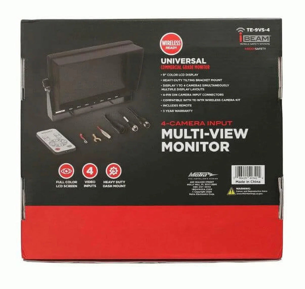 iBeam TE-9VSize-4 Commercial Quad-View Monitor - 9 Inch