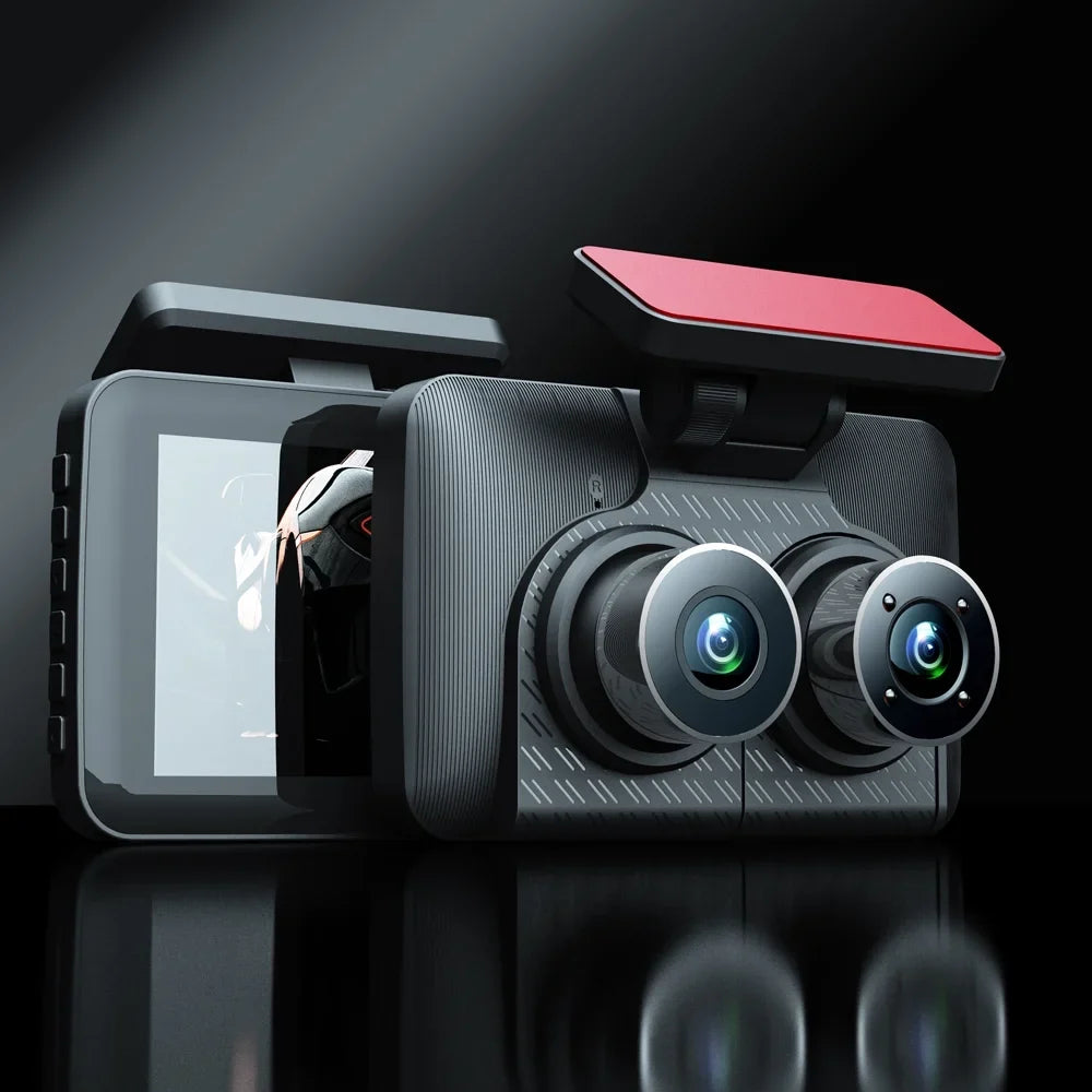 Sizepirastell Dash Cam,Wide Car Camera 3 Cameras Dash Car Camera Auto Car Rearview Mirror Video Wide Car Sizeafety 4in Clear Car Dash Cam HUIOP QISizeUO ERYUE