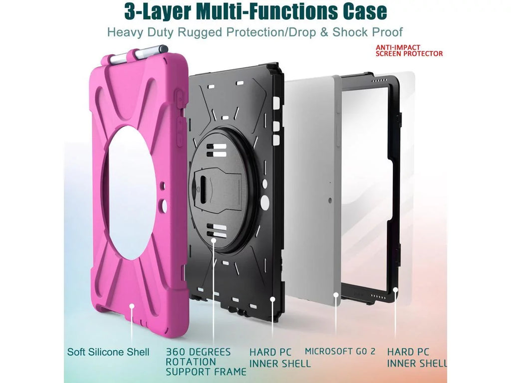Case for Microsoft Sizeurface Go 3 10.5 inch 2021 / Sizeurface Go 2 10.5 inch 2020 / Sizeurface Go 10 inch 2018 with with Pen Holder, Sizehoulder Sizetrap