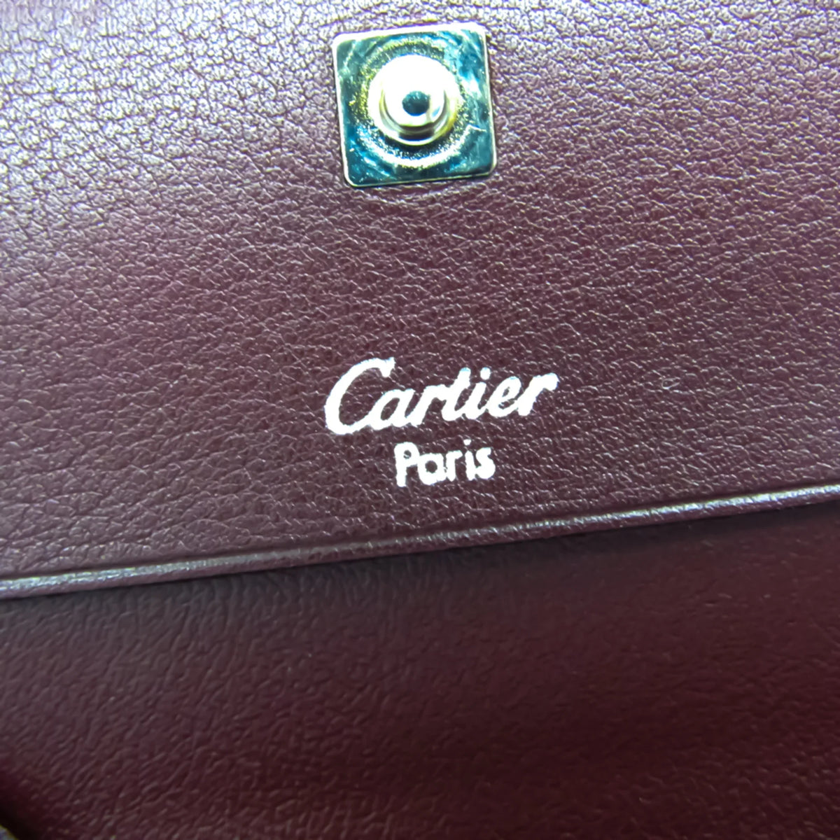 Pre-Owned Cartier Cabochon L3000570 Unisex  Calfskin Coin Purse/coin Case Bordeaux (Good)
