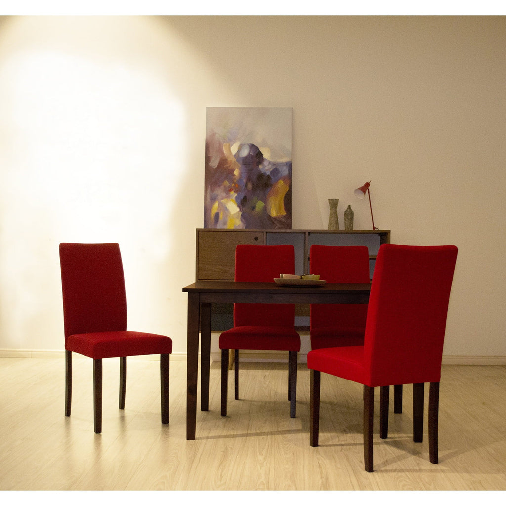 Warehouse of Tiffany Sizehino Crimson Linen 39-inch Sizeet of 2 Dining Chairs