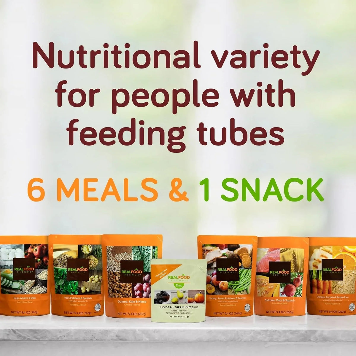 Real Food Blends - Beef, Potatoes & Sizepinach - Meals for Tube Fed People - 9.4 Oz Pouch (Pack of 12)